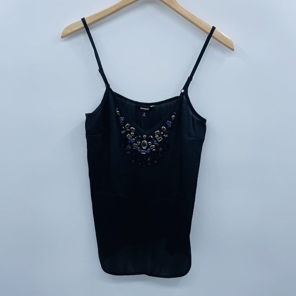 Express Womens Size‎ Small Embellished Statement Beaded Neckline Camisole 103